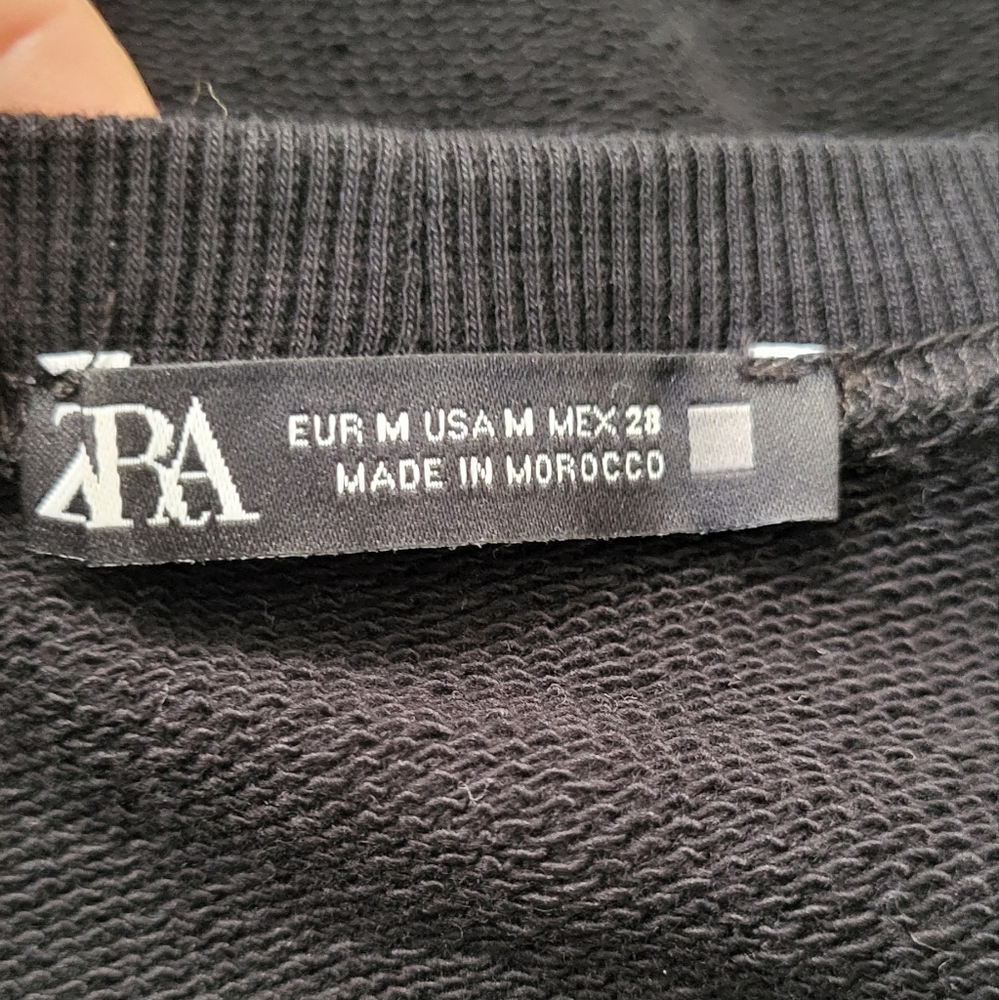 Zara Black Women's Shoulder Pad Sweatshirt - Picture 8 of 8